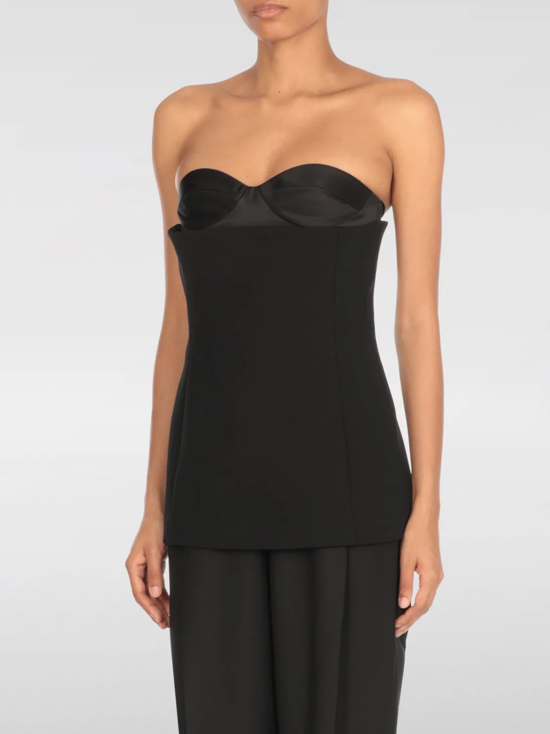 Top da sera Khaite in raso