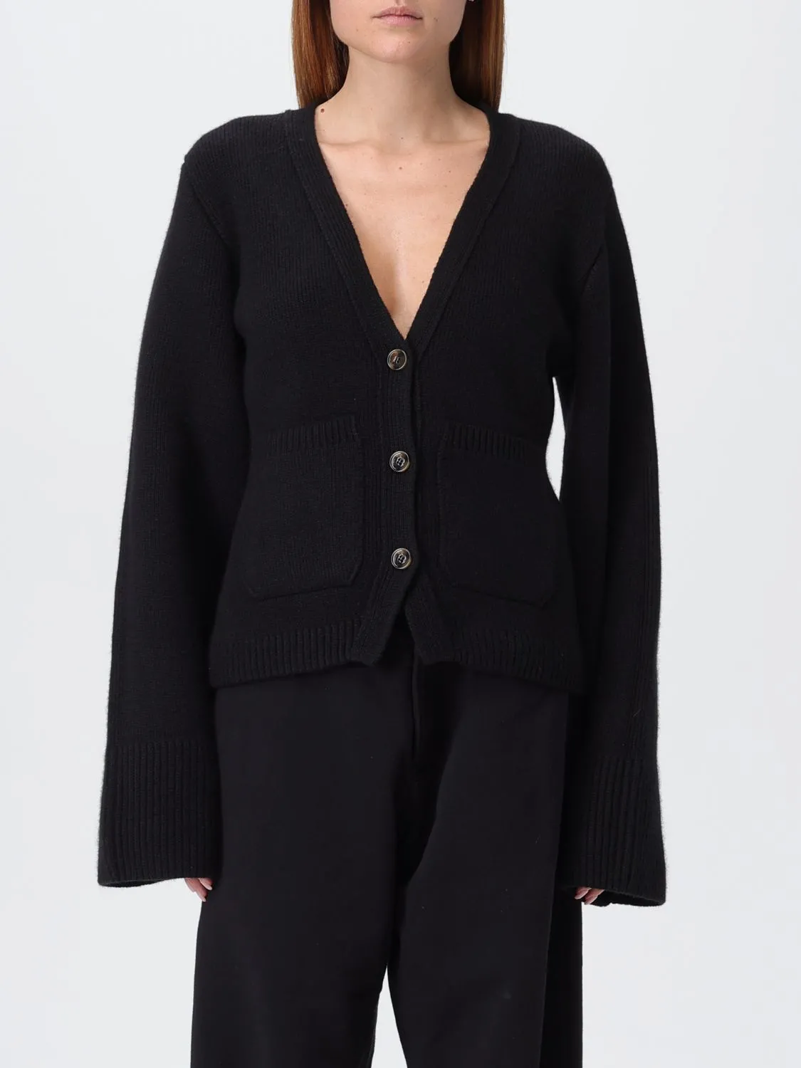 Cardigan a v in cashmere Khaite