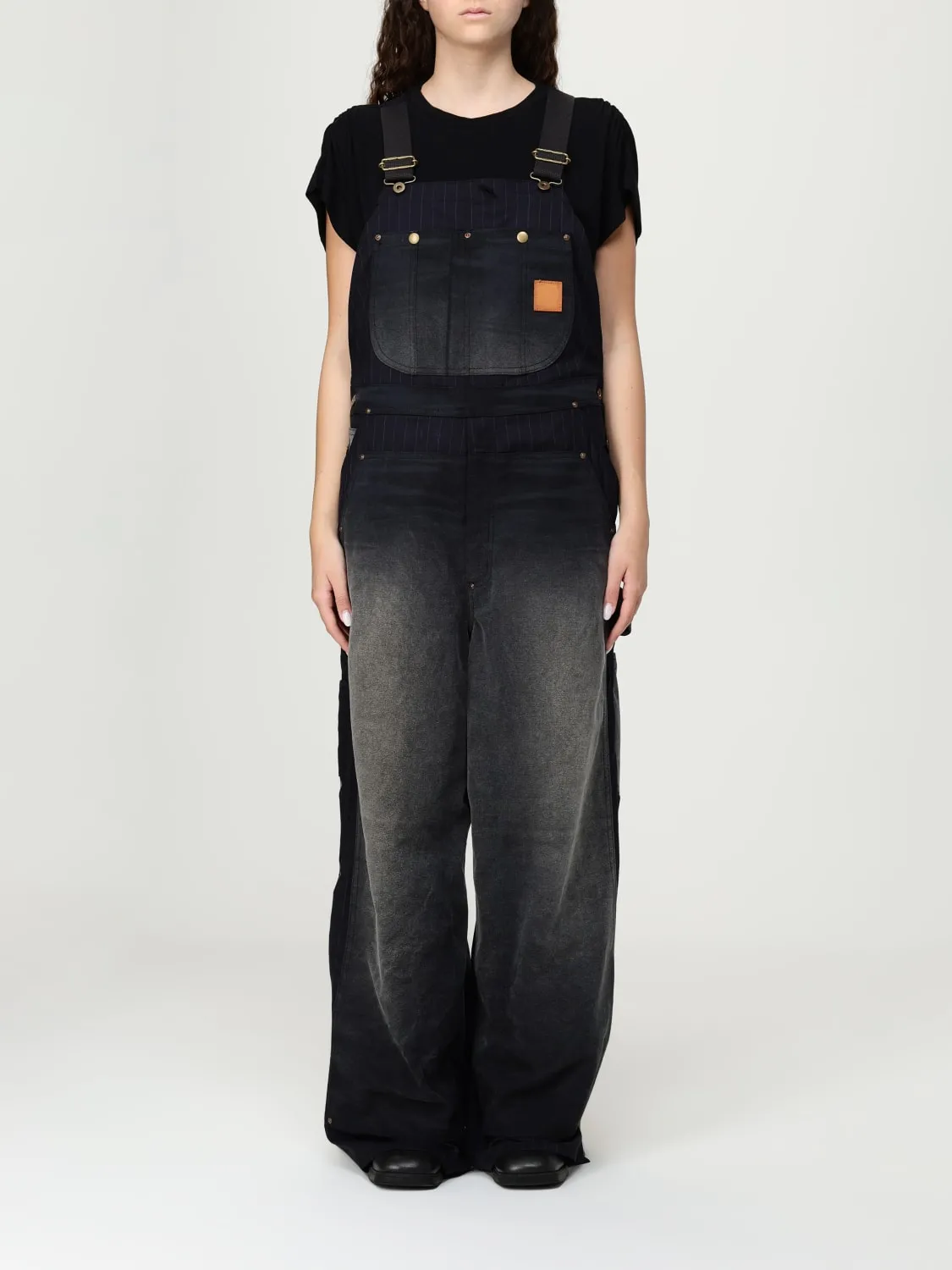 Tuta Khoki in cotone e lana a righe