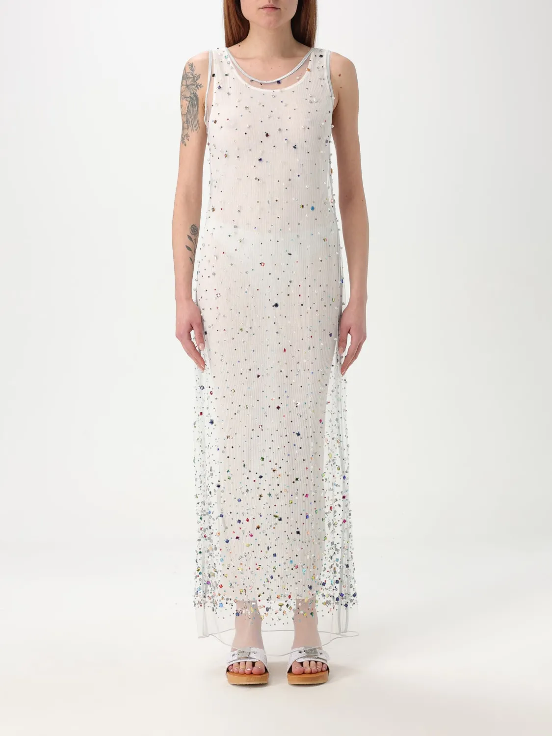 Abito Khrisjoy in maglia con perline e strass