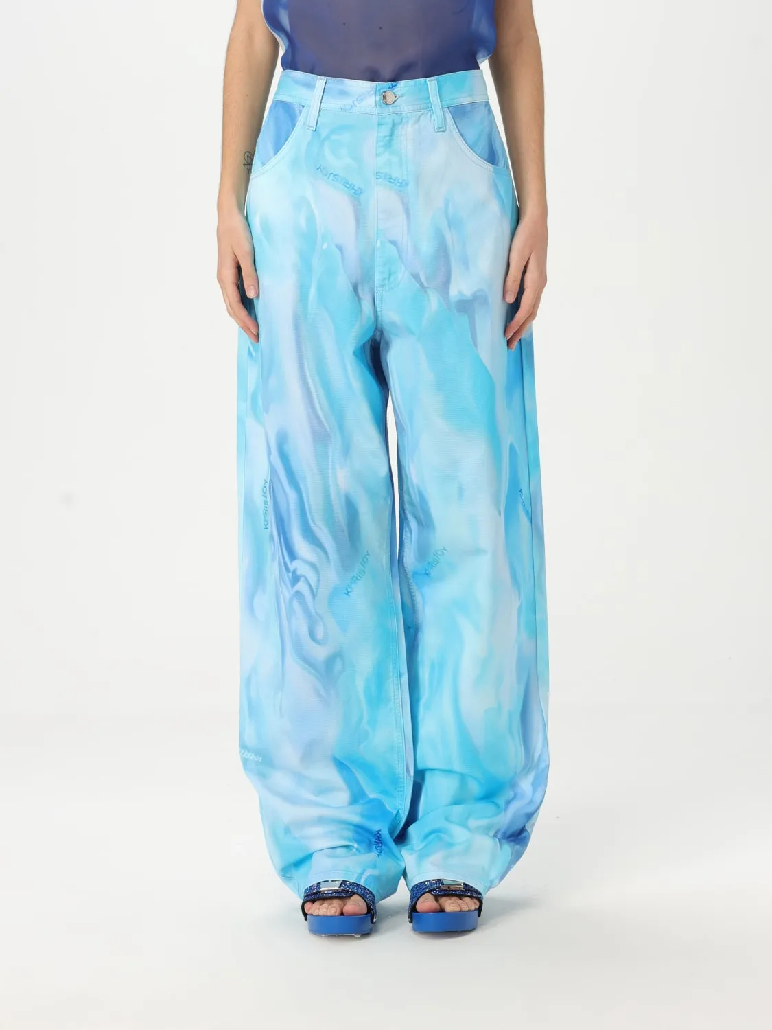 Jeans Khrisjoy in denim stampato