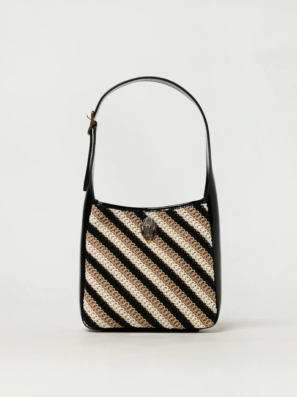 Borsa Bond Hobo Kurt Geiger London in viscosa crochet e pelle