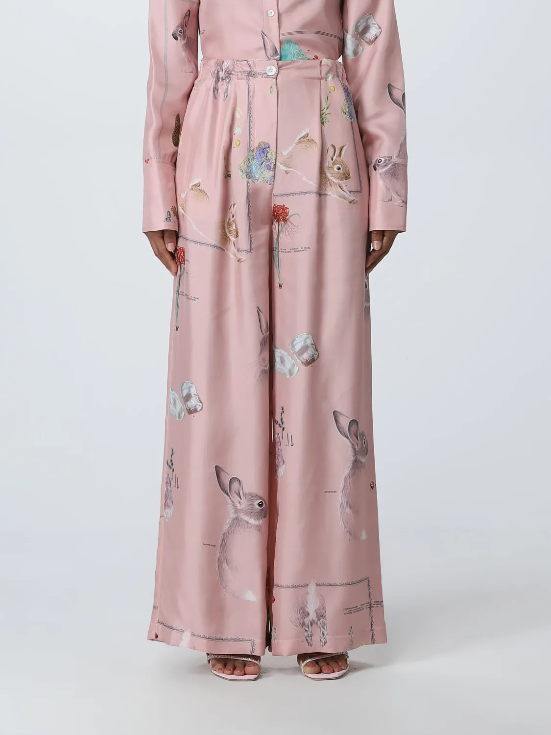 Pantalone Lanvin in seta stampato