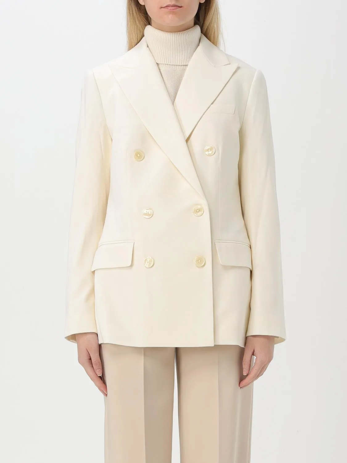 Blazer doppiopetto Lauren Ralph Lauren in misto lana