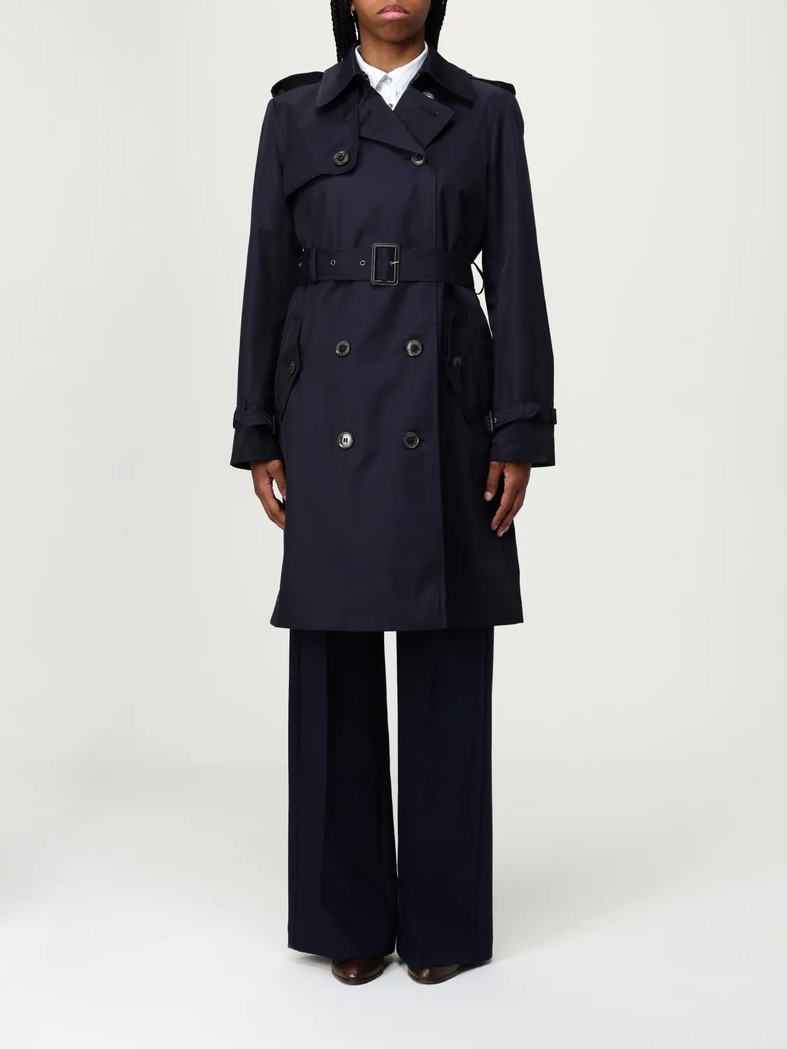 Cappotto doppiopetto Lauren Ralph Lauren in misto cotone