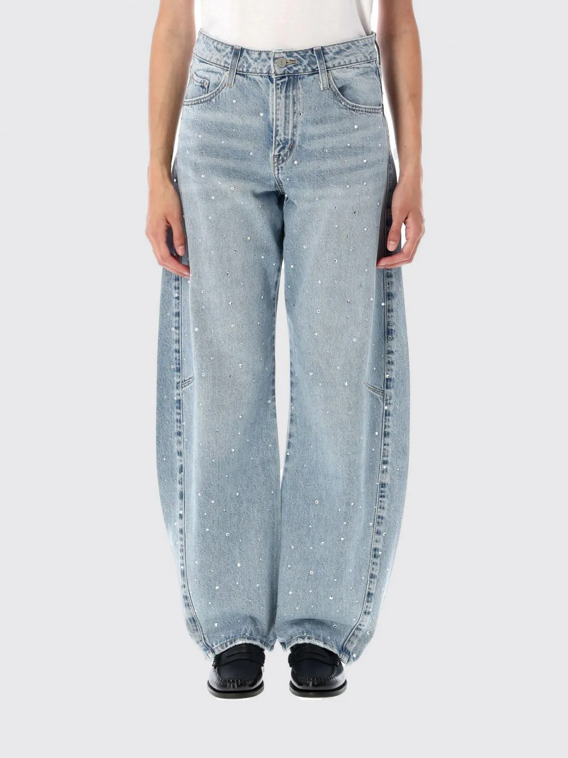 Jeans Levi's in denim con strass