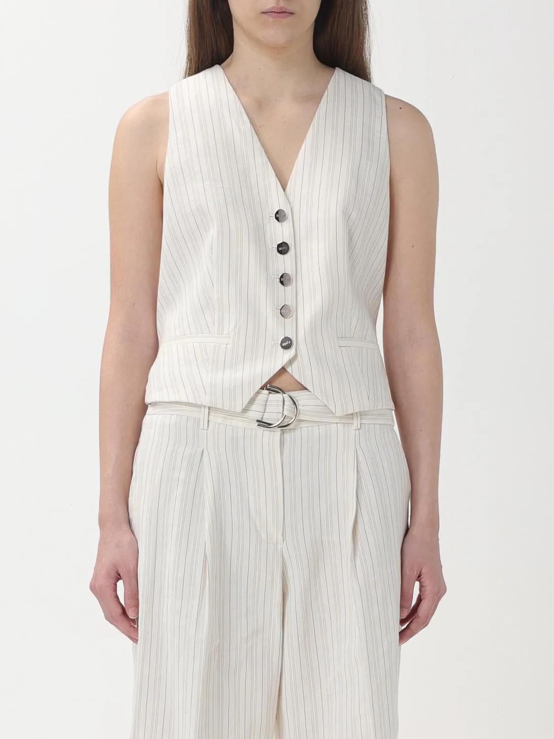 Gilet Liu Jo in misto cotone a righe