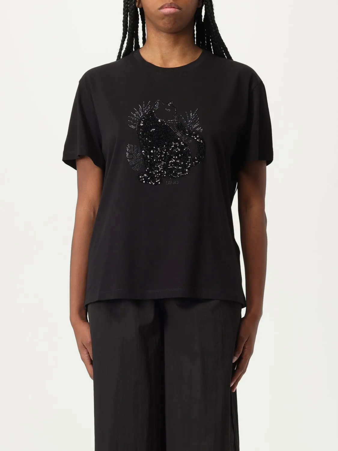 T-shirt in cotone con stampa grafica Liu Jo