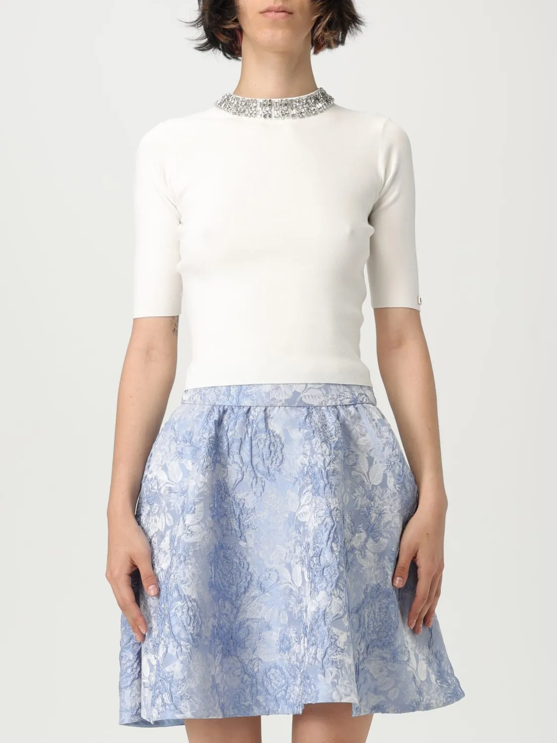 Maglia a girocollo Liu Jo con collo gioiello