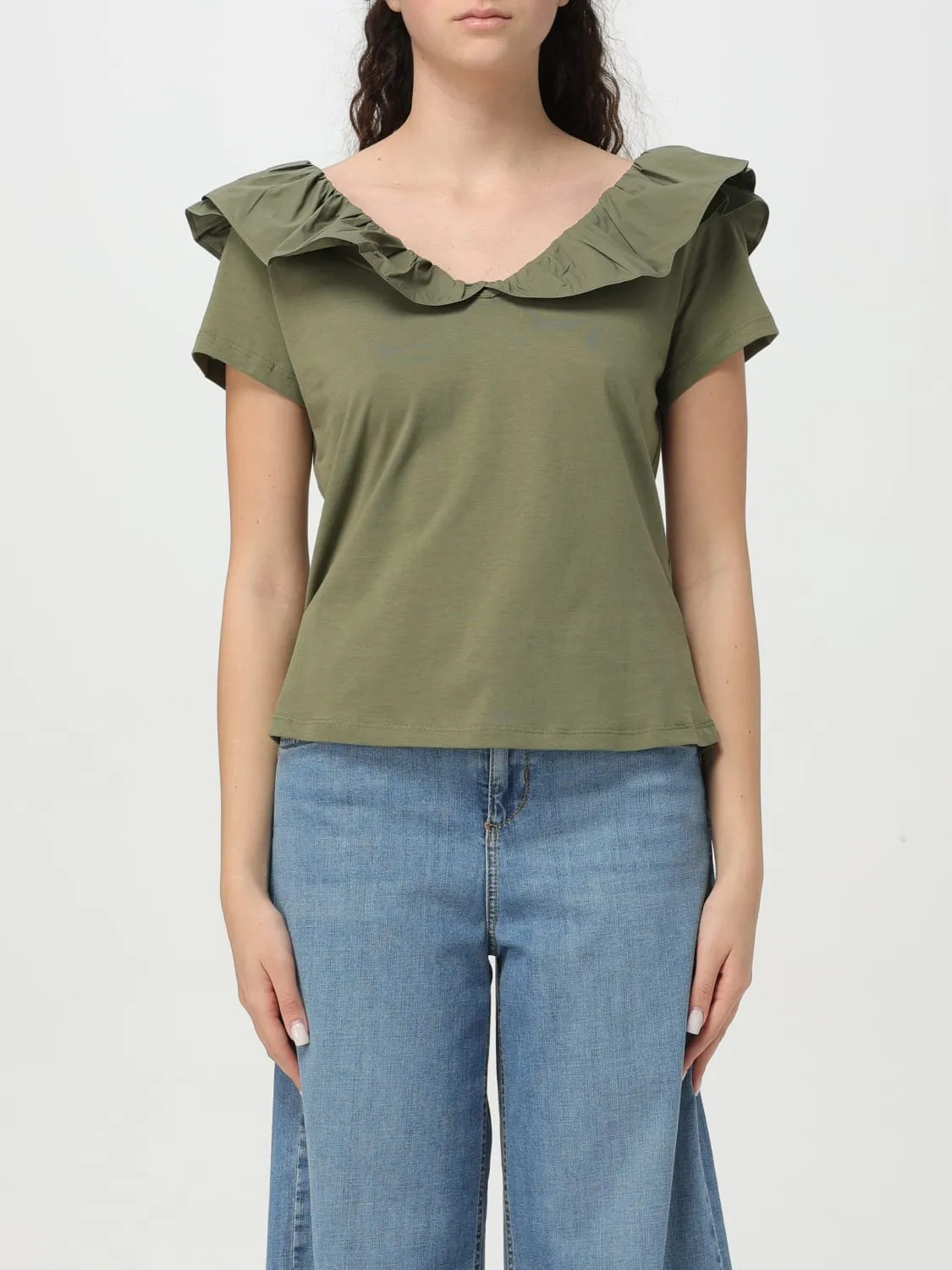 T-shirt con rouches Liu Jo