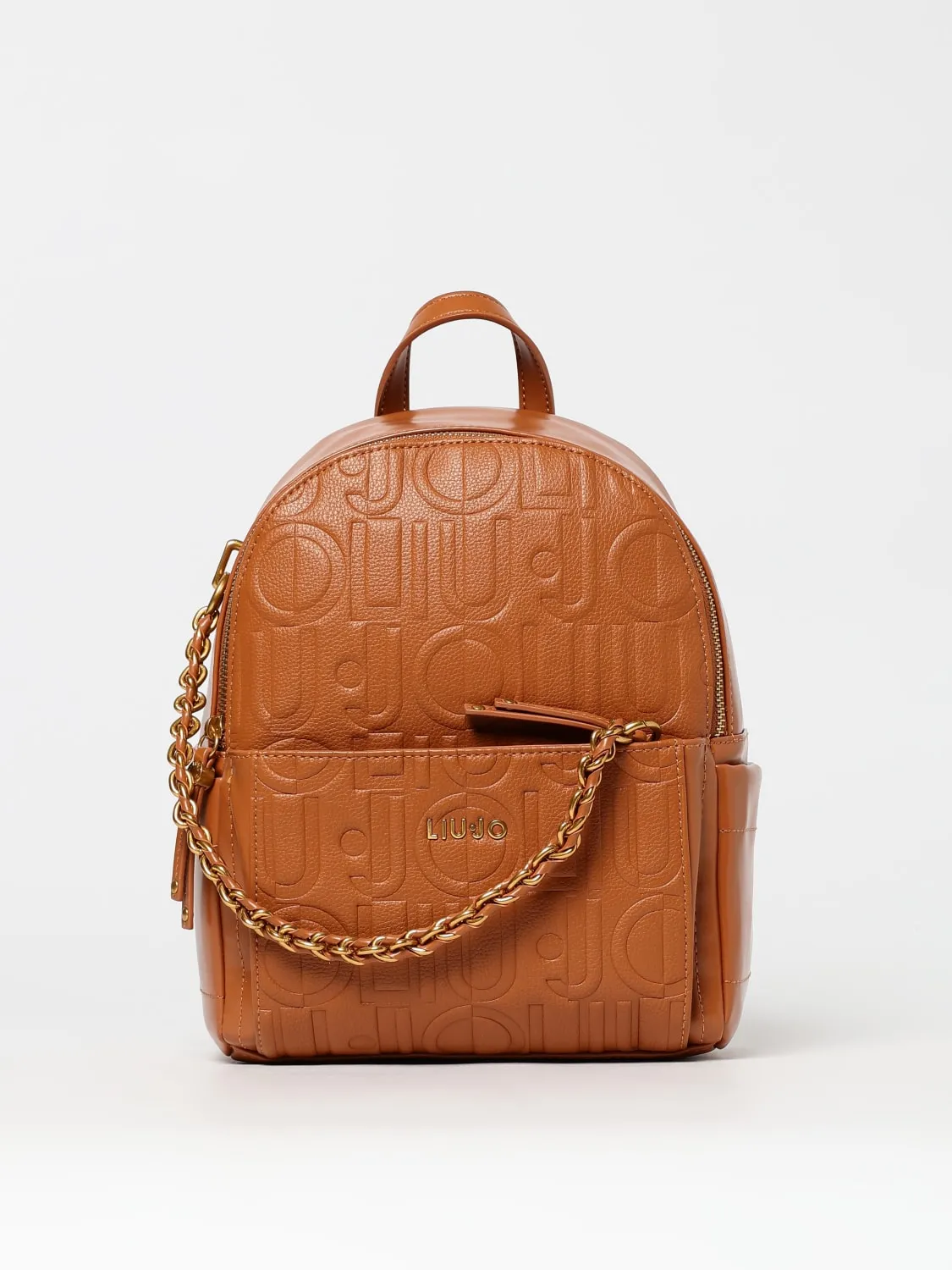 Zaino in ecopelle con logo all-over Liu Jo