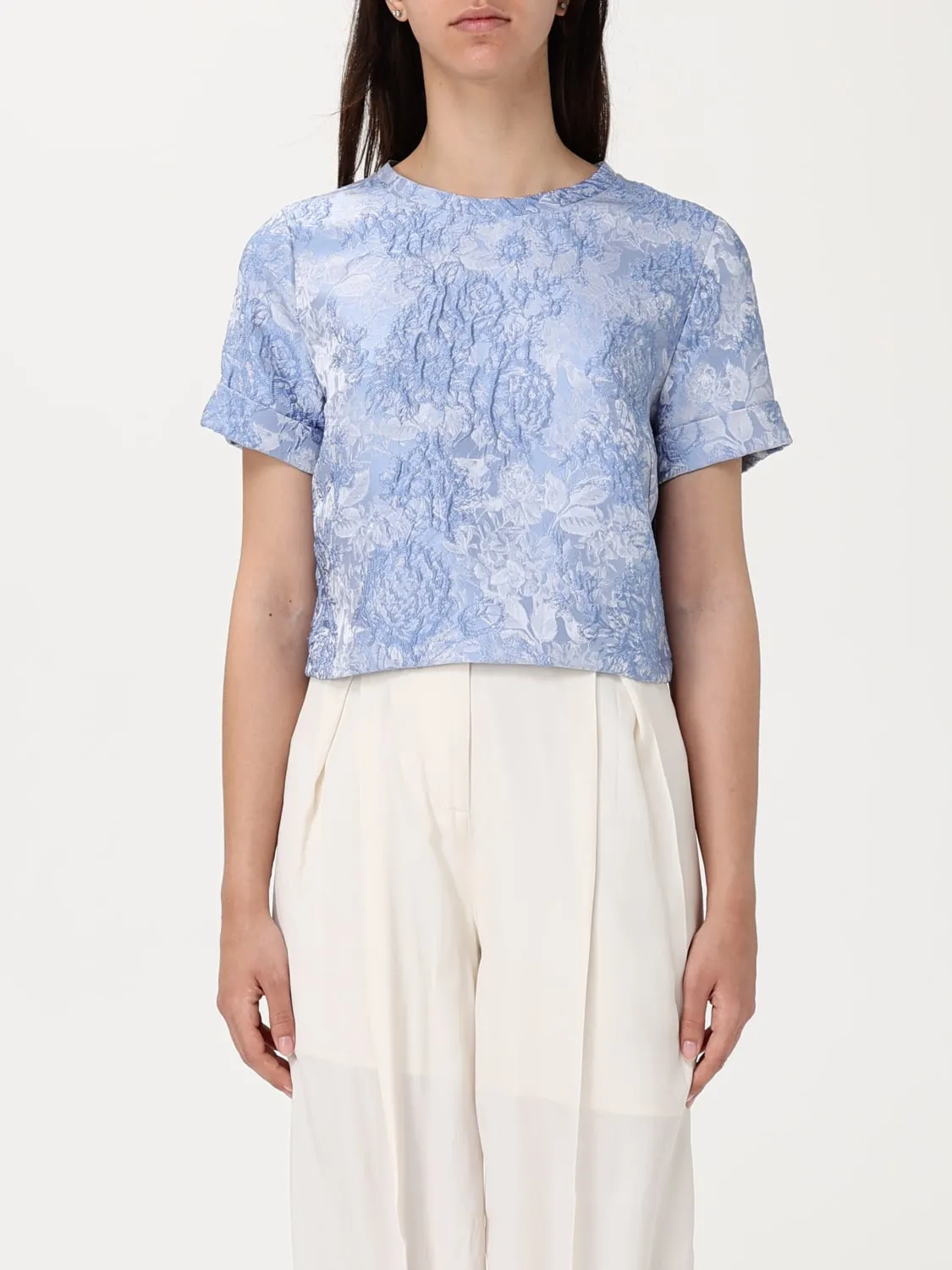 T-shirt in broccato Liu Jo stampata