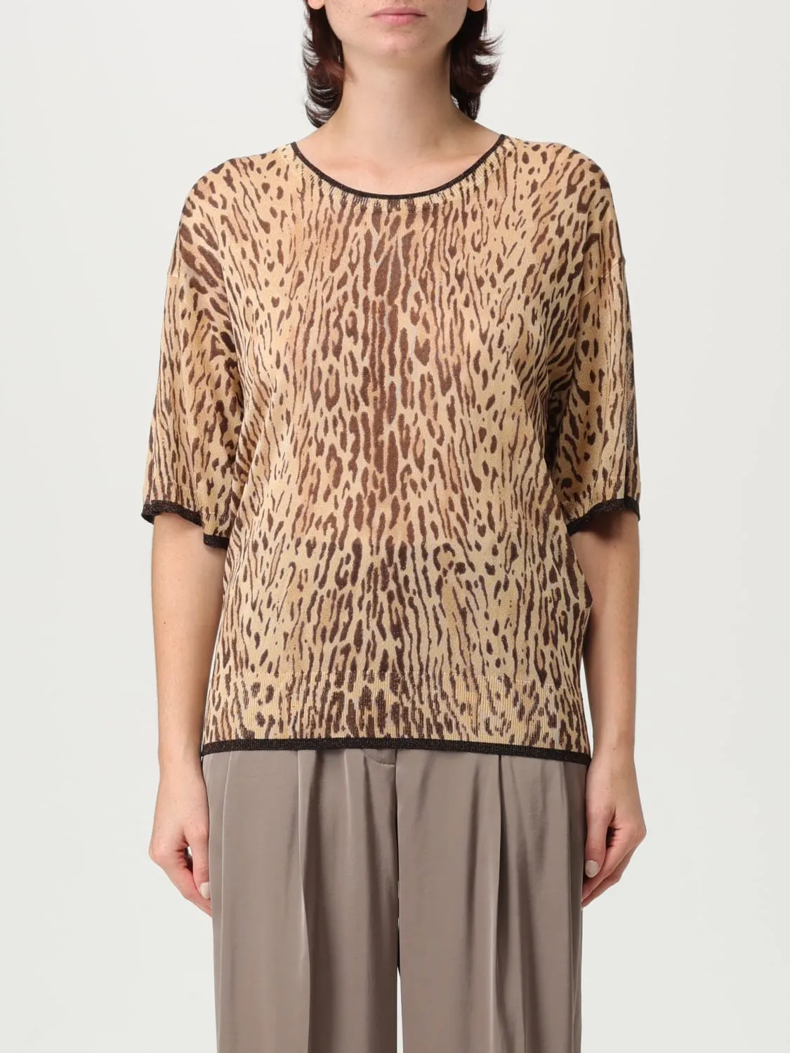 Maglia a girocollo animalier Liu Jo