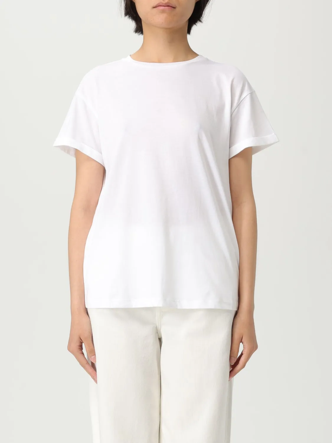 T-shirt basic in cotone con mini logo Liu Jo