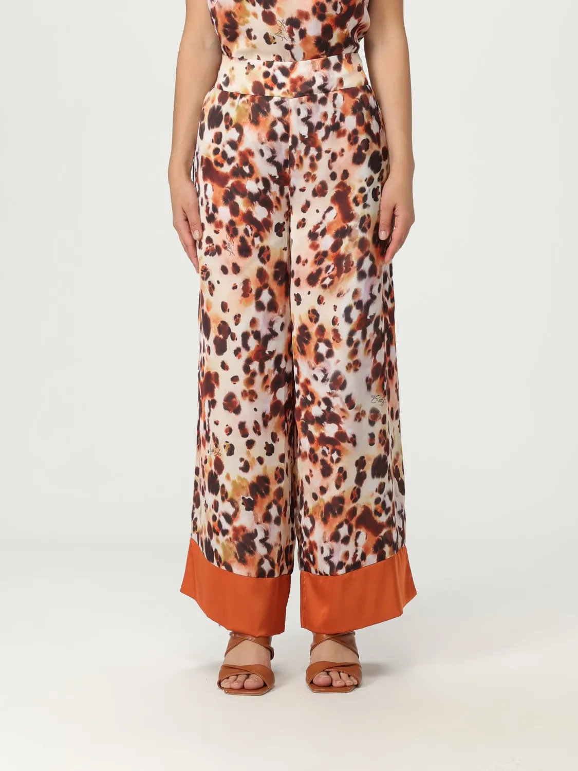 Pantalone a palazzo Liu Jo in crêpe animalier
