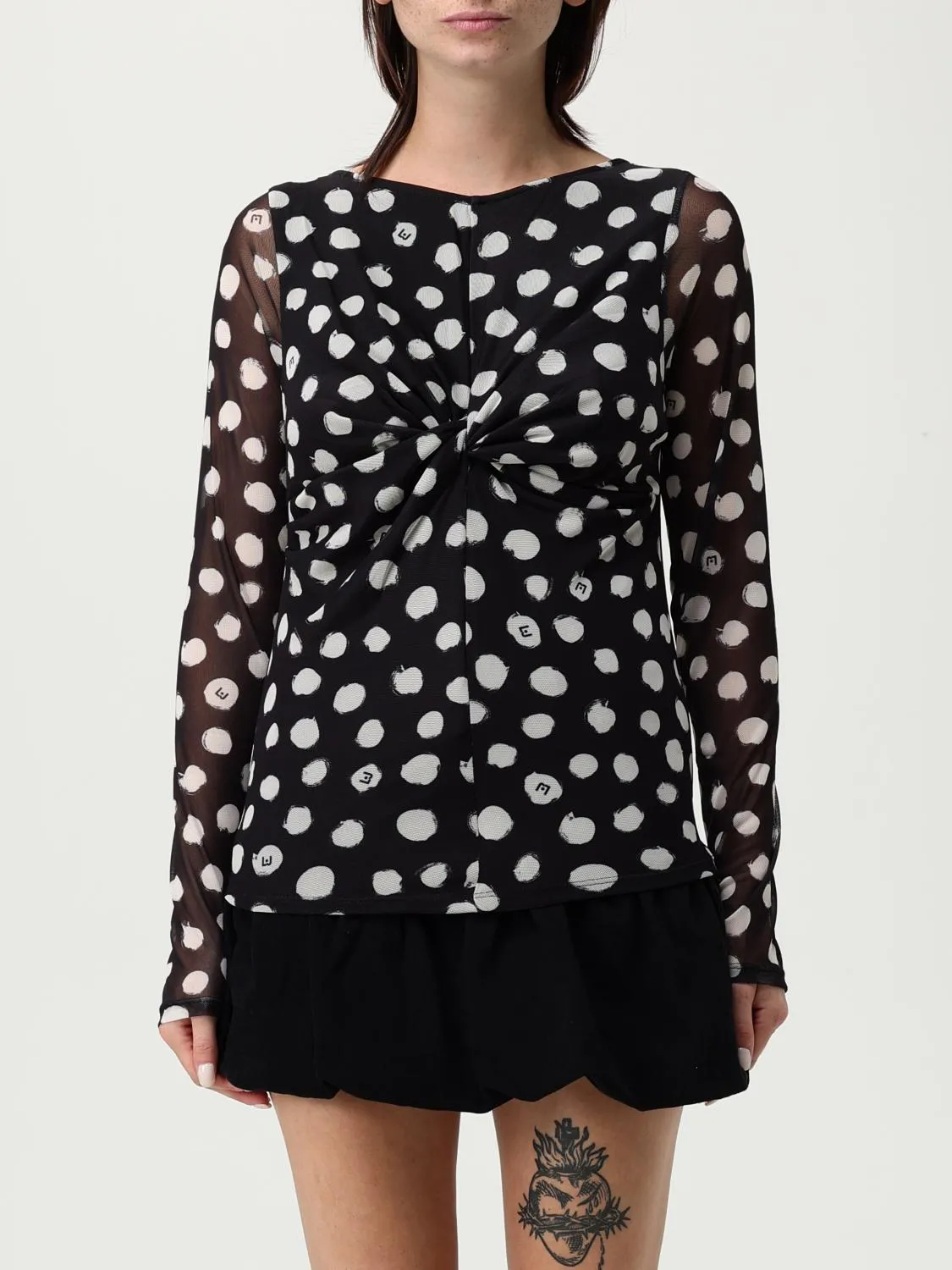 T-shirt in jersey stretch a pois Liu Jo