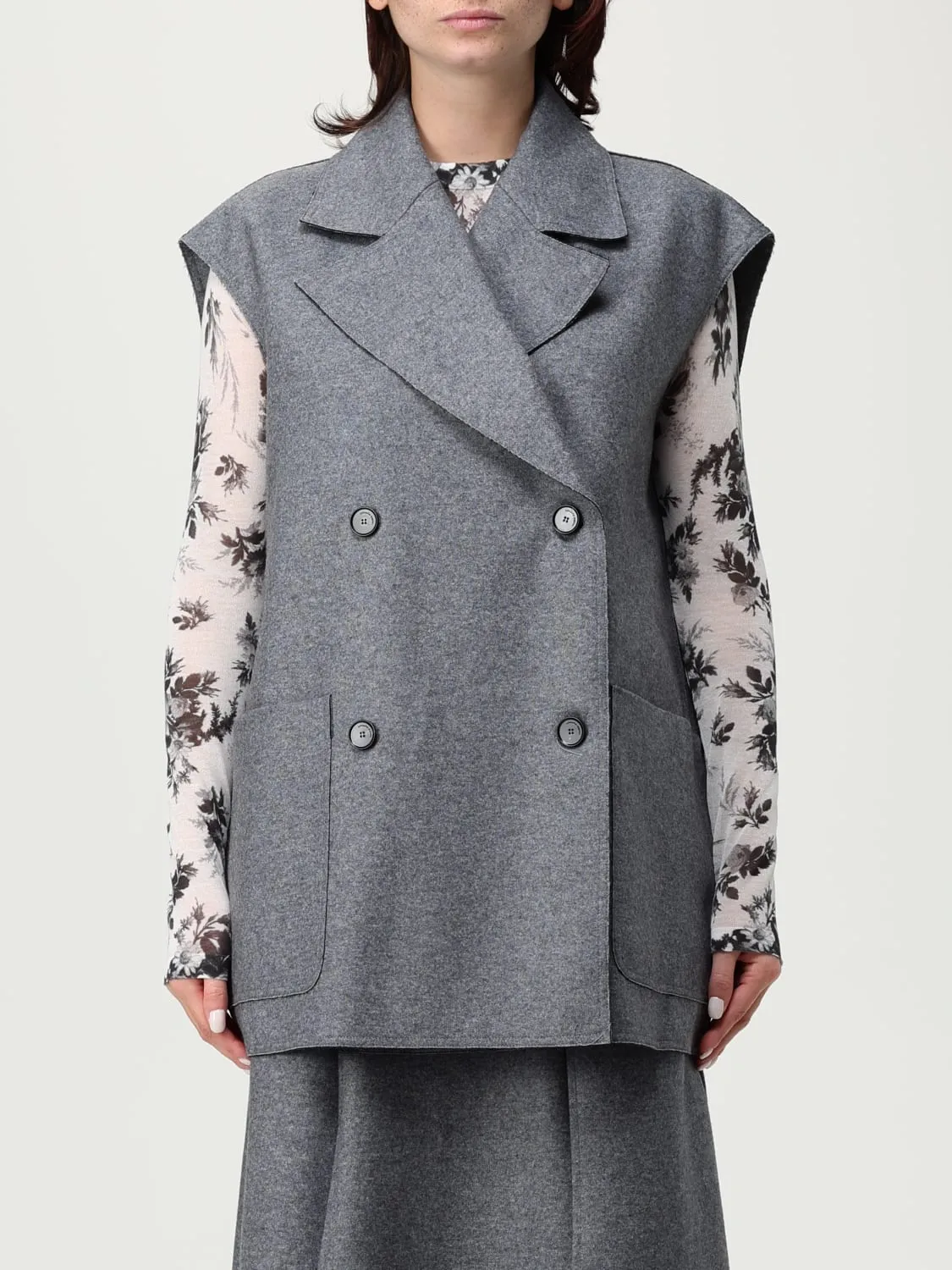 Gilet doppiopetto Liviana Conti in lana