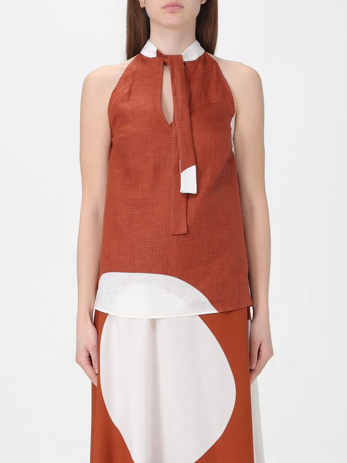 Top Liviana Conti in misto lino