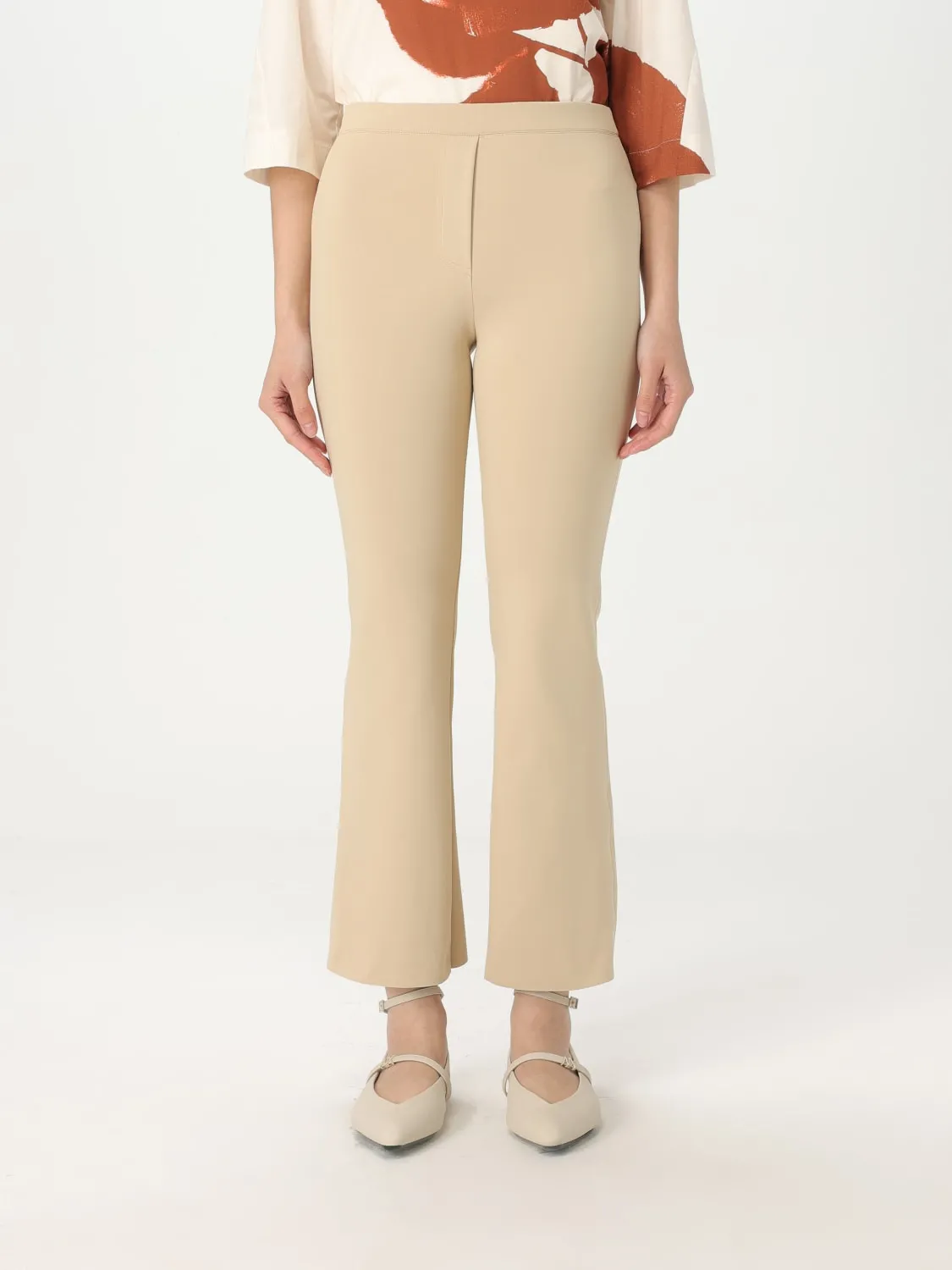 Pantalone flared Liviana Conti in crêpe