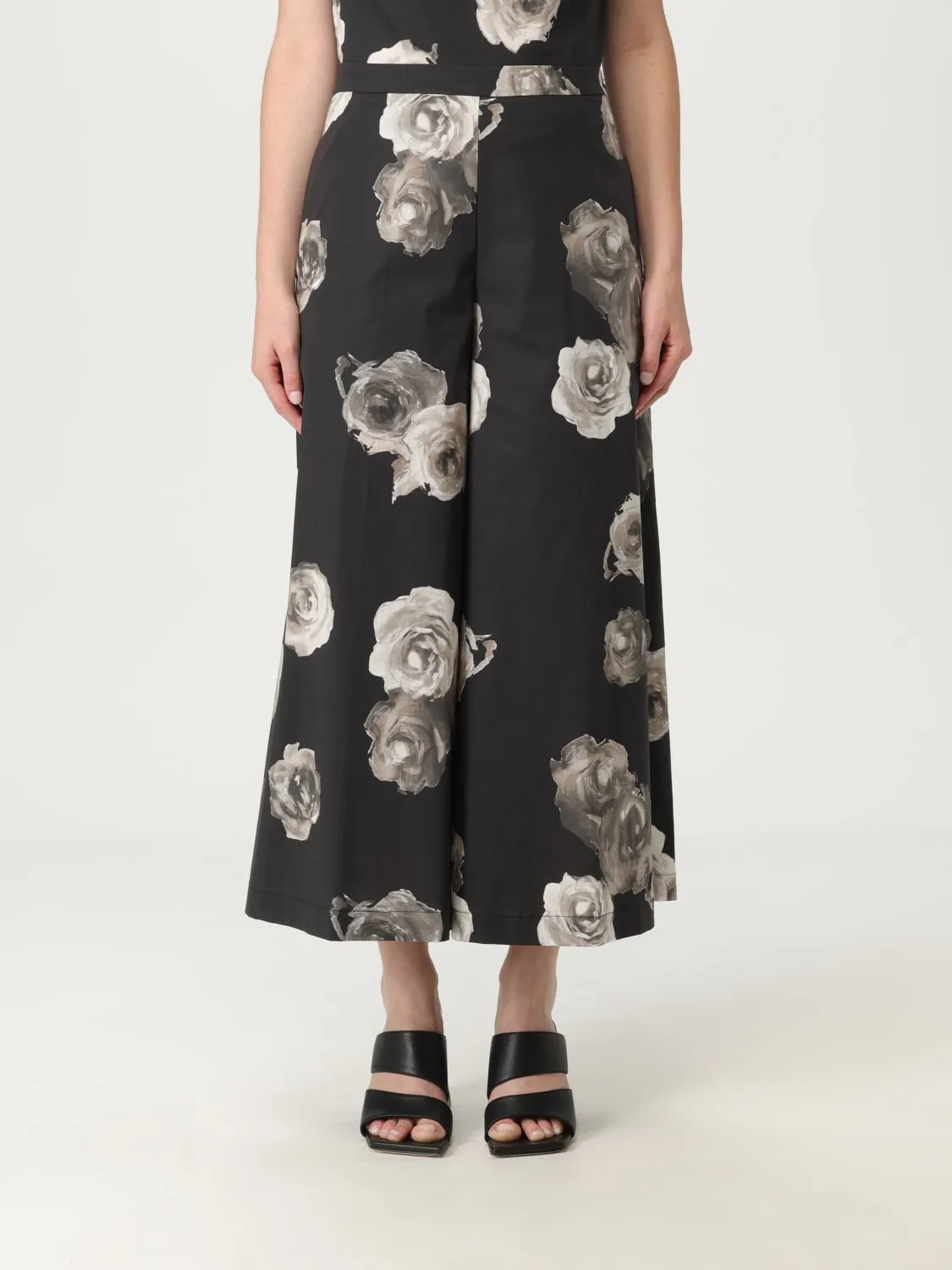 Pantalone cropped Liviana Conti in cotone stampato