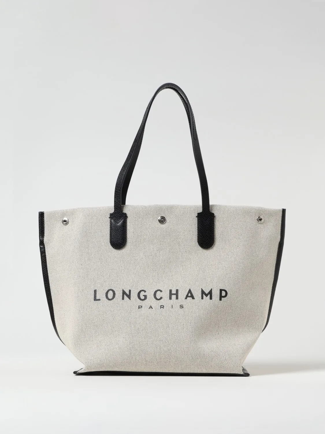 Borsa Essential L Tote Longchamp in canvas e pelle