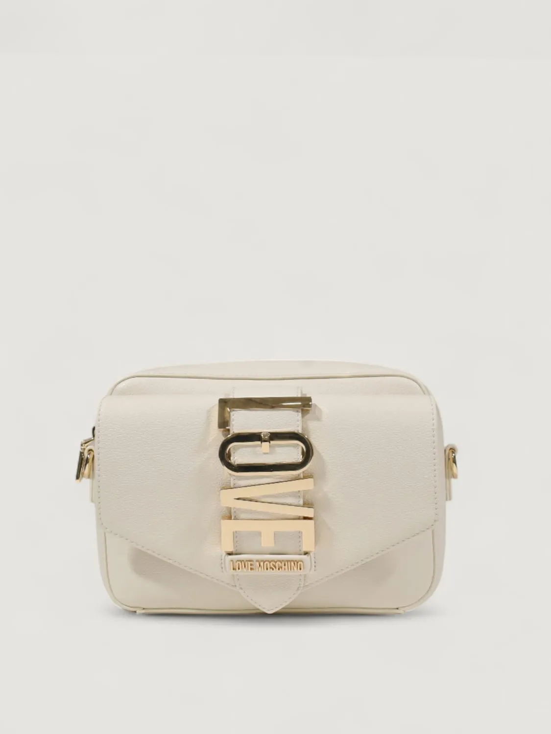Borsa mini in pelle sintetica saffiano Love Moschino