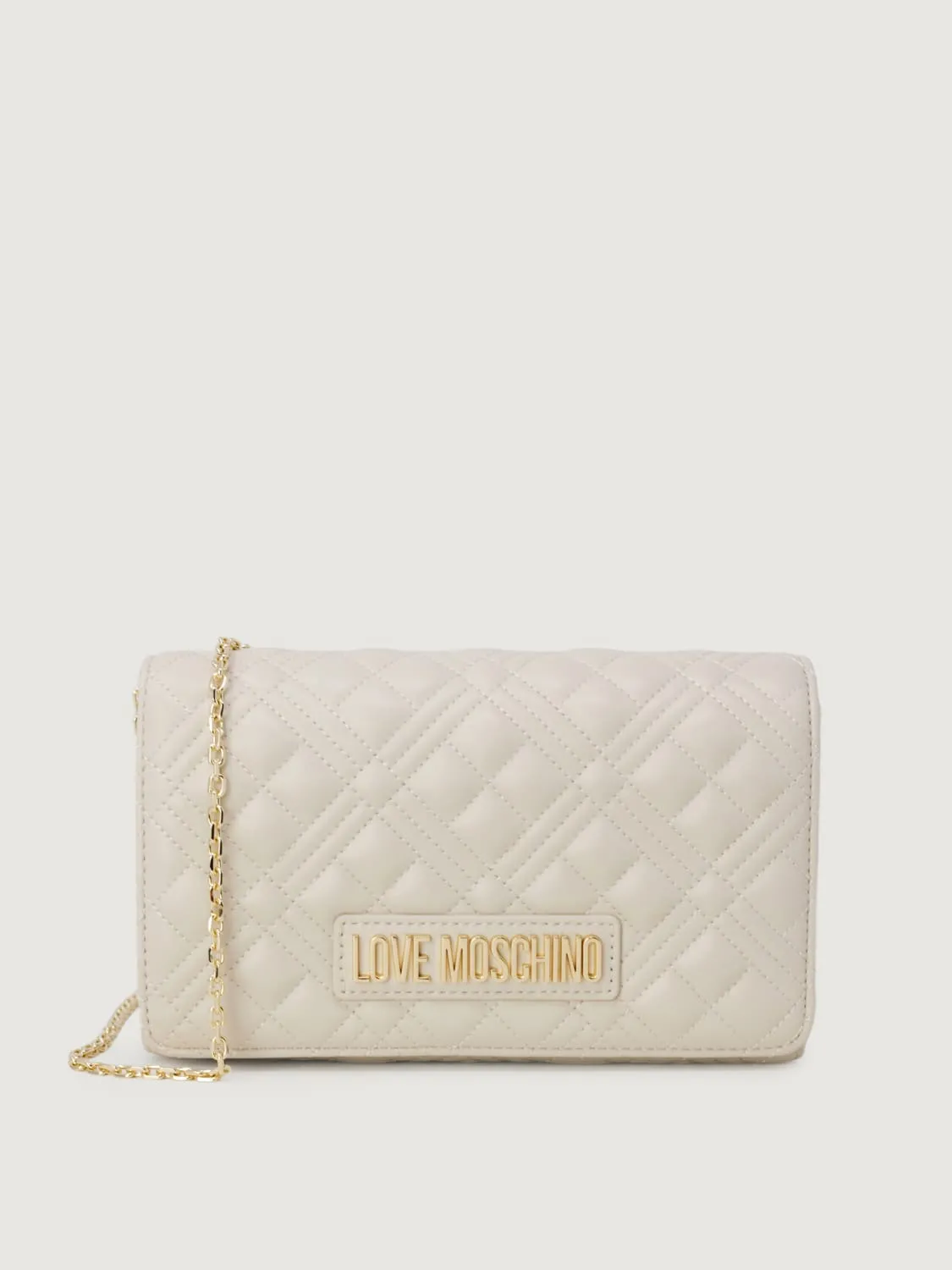 Borsa a tracolla in pelle sintetica matelassé Love Moschino