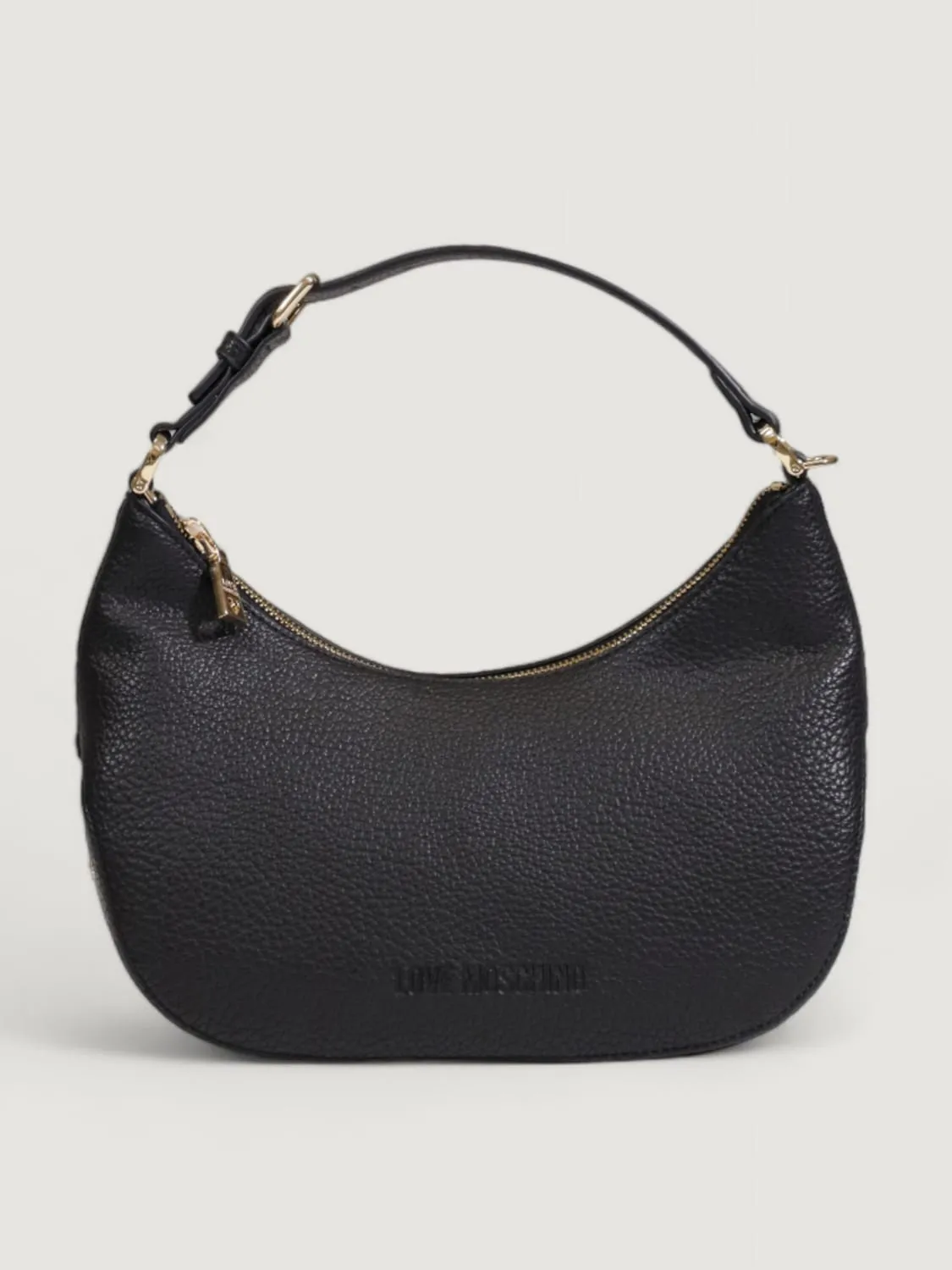 Borsa a spalla in pelle a grana Love Moschino