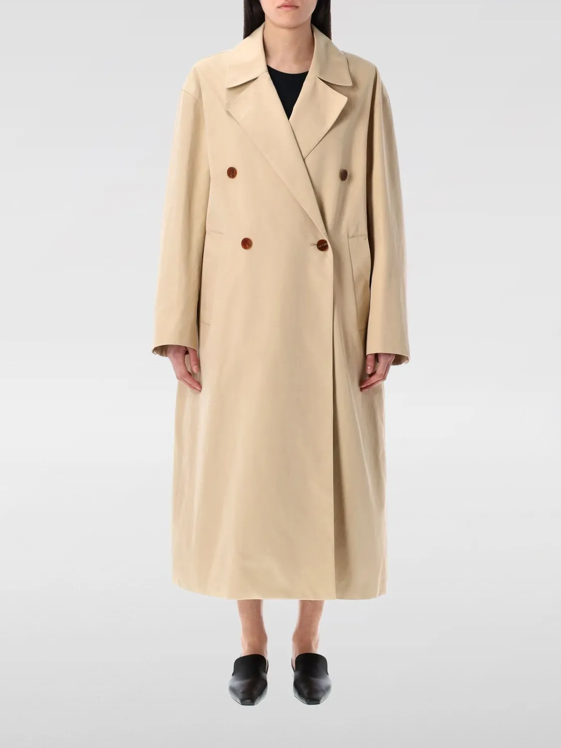 Cappotto a doppiopetto in misto cotone Low Classic