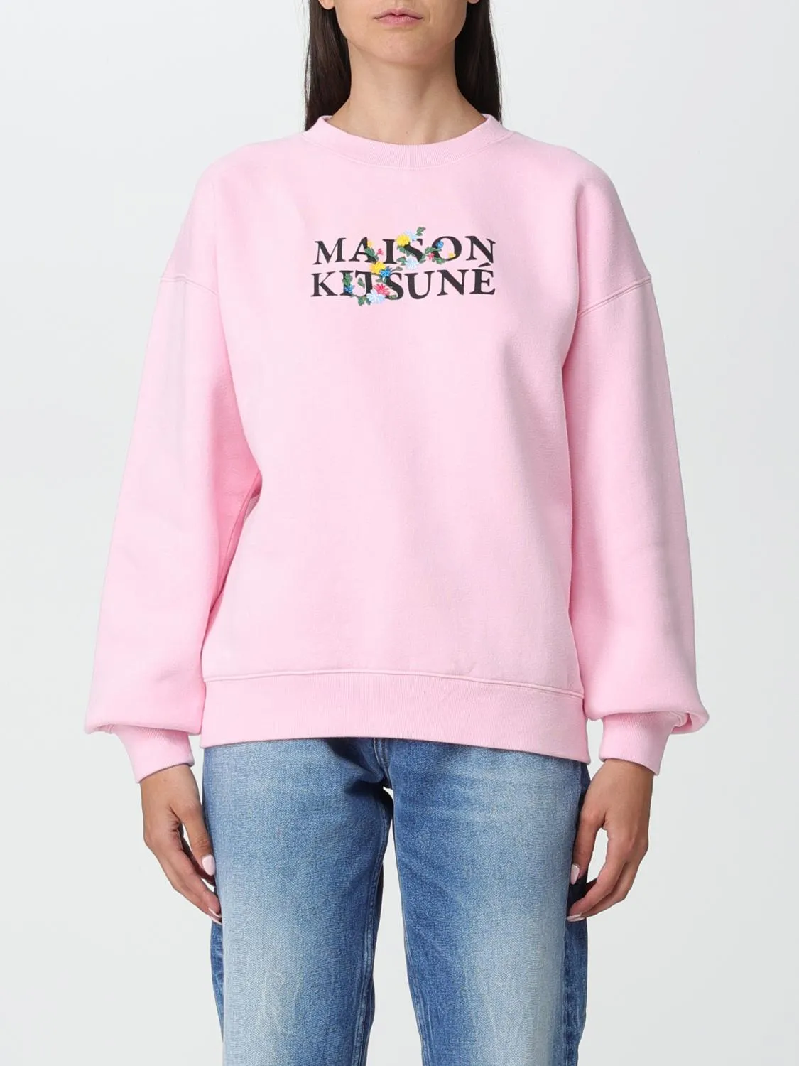 Felpa Maison Kitsuné in cotone con logo stampato
