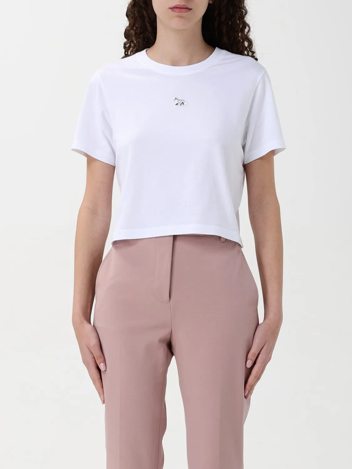 T-shirt crop Maison Kitsuné