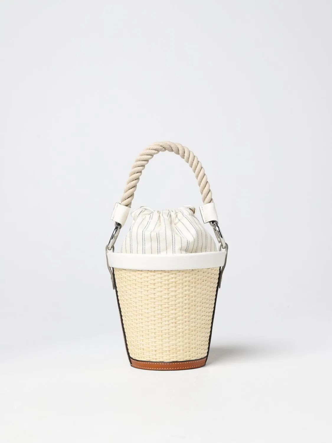 Borsa Fire Maison Margiela in rattan e pelle