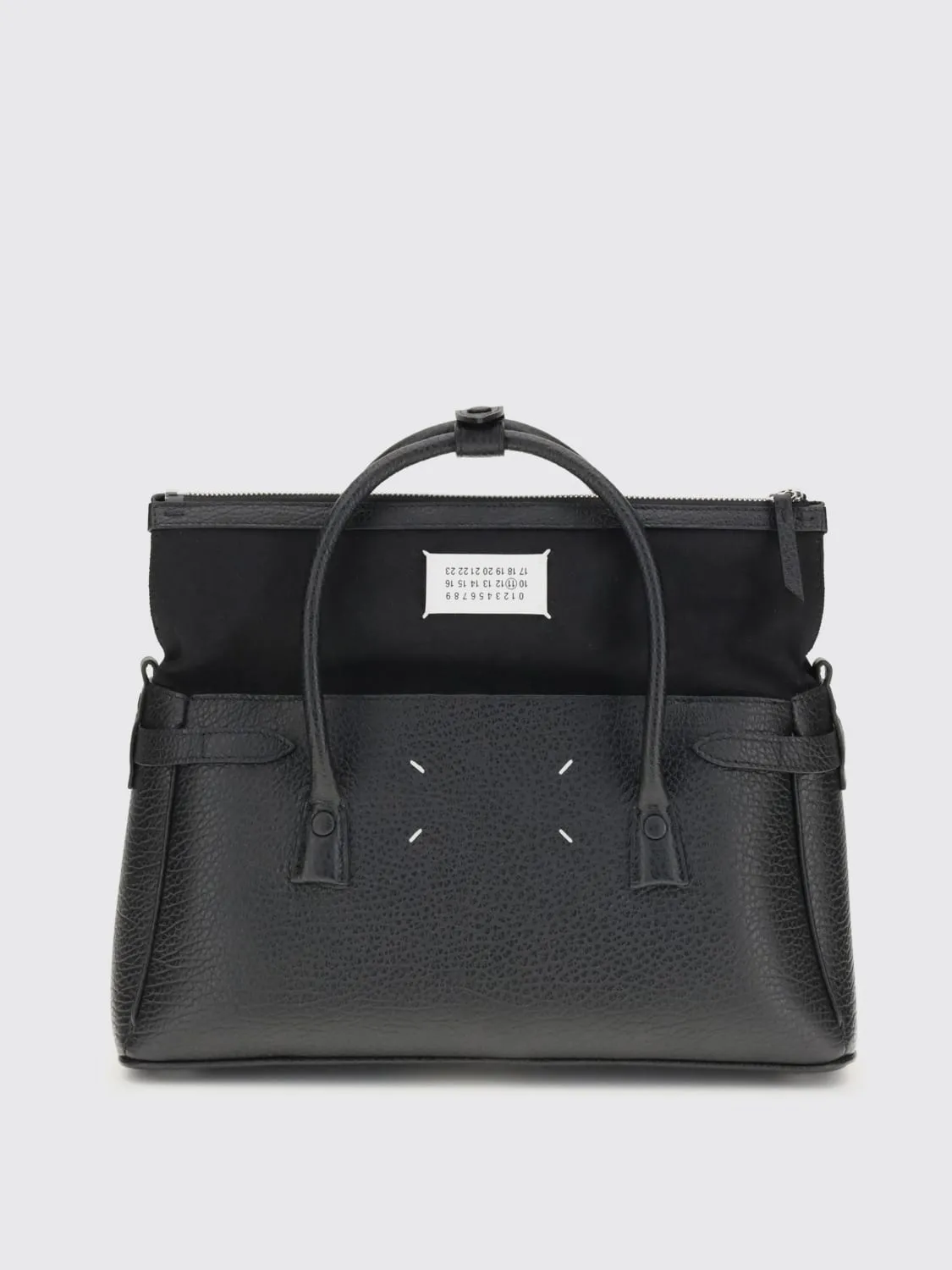 Borsa Medium 5AC Maison Margiela in pelle a grana e canvas