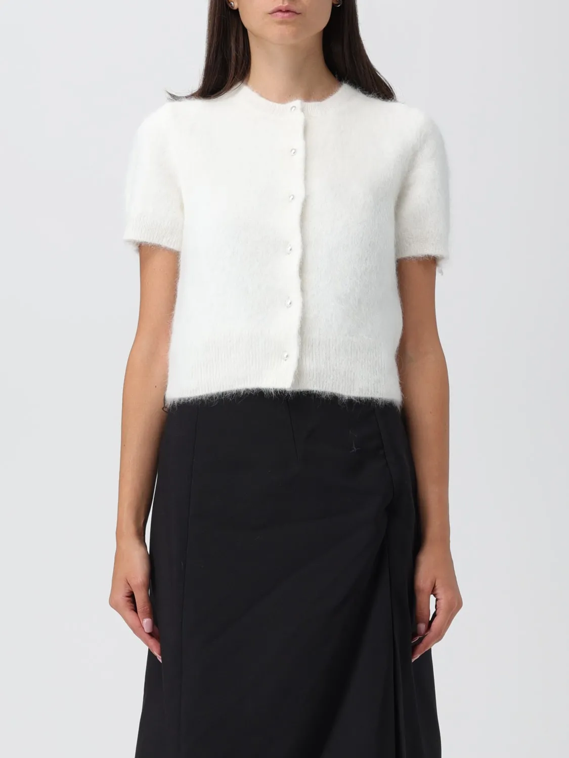 Cardigan Maison Margiela cropped in misto Angora