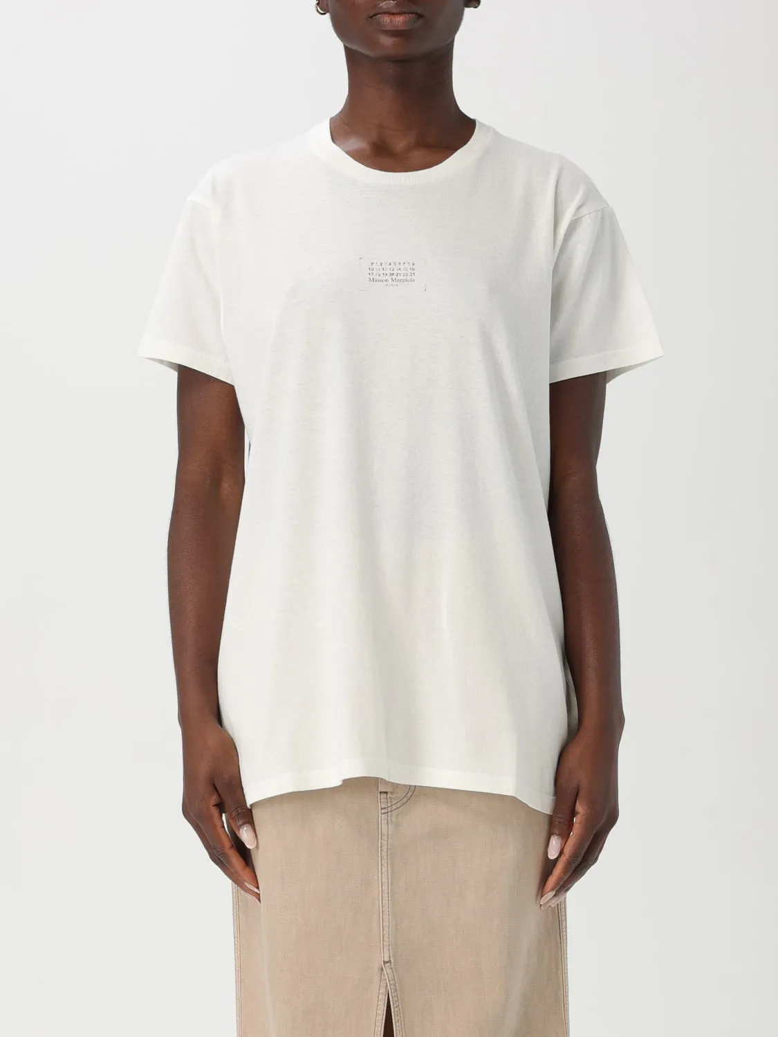 T-shirt basic con mini logo Maison Margiela