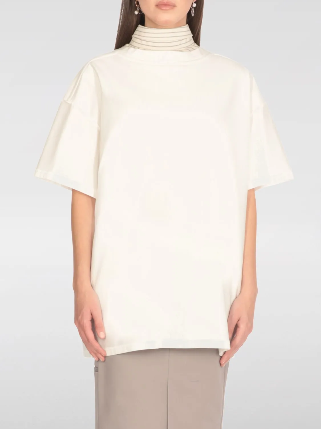 T-shirt double-layer Maison Margiela in cotone