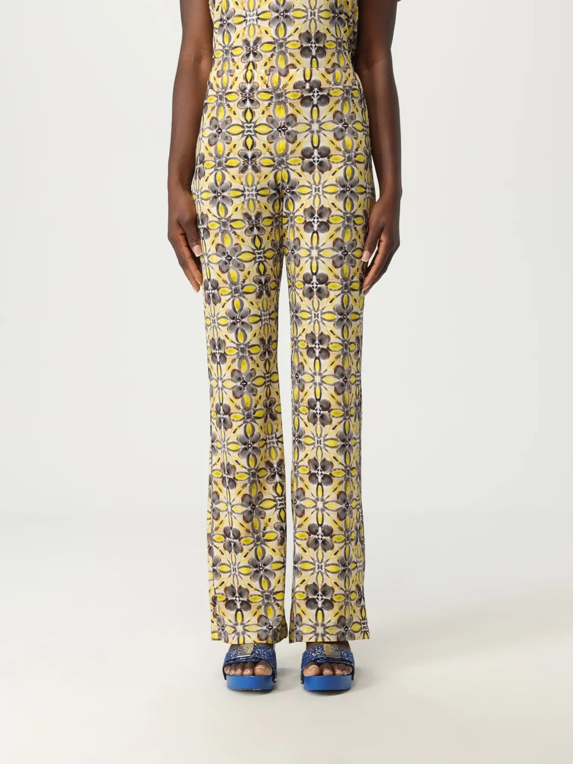 Pantalone Maliparmi in jersey con stampa maiolica