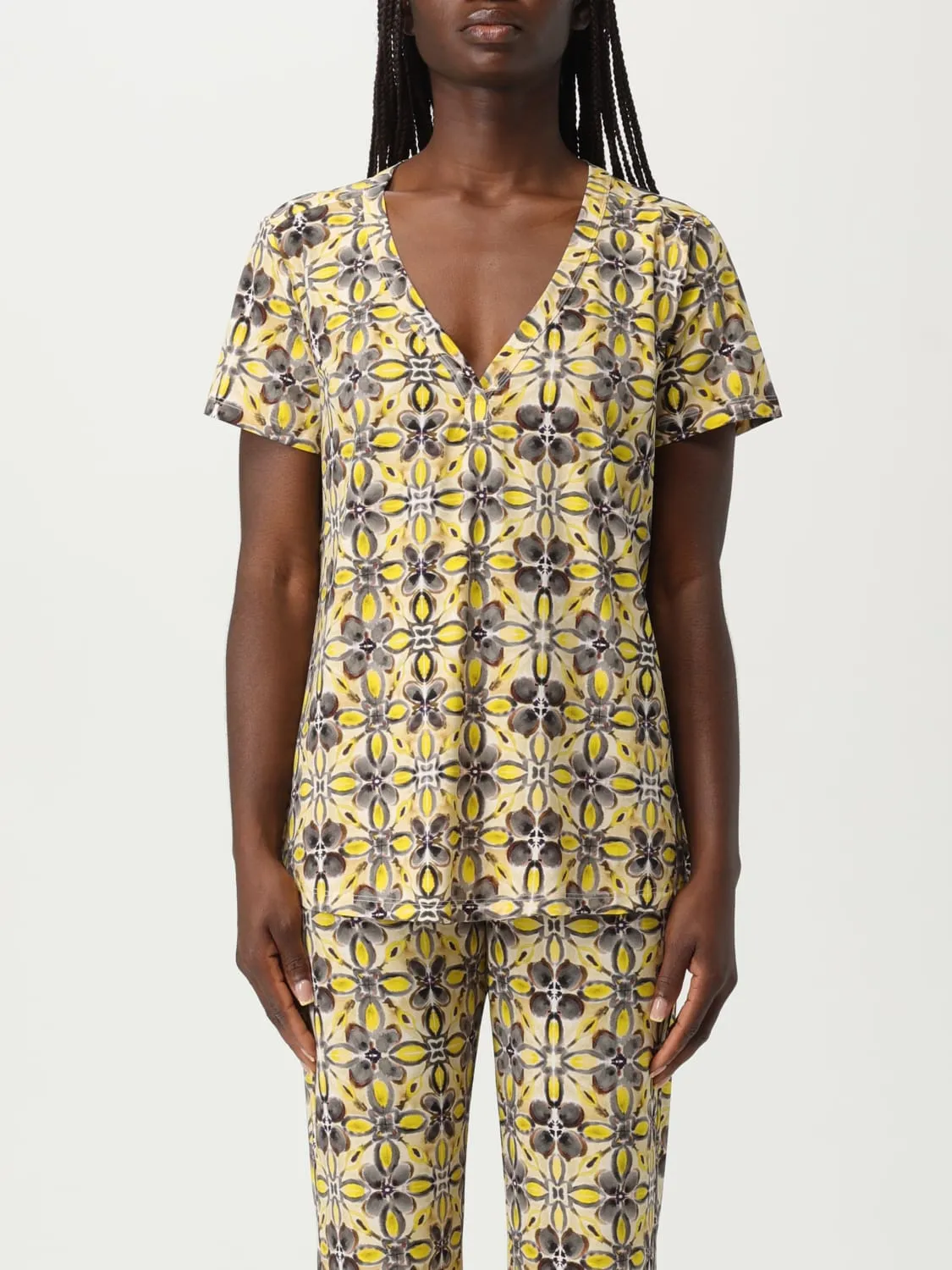 T-shirt a v maioliche Maliparmi