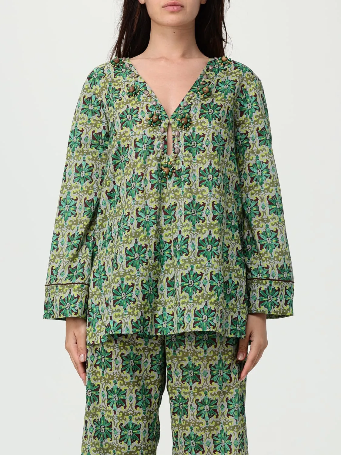 Blusa Maliparmi in cotone con stampa