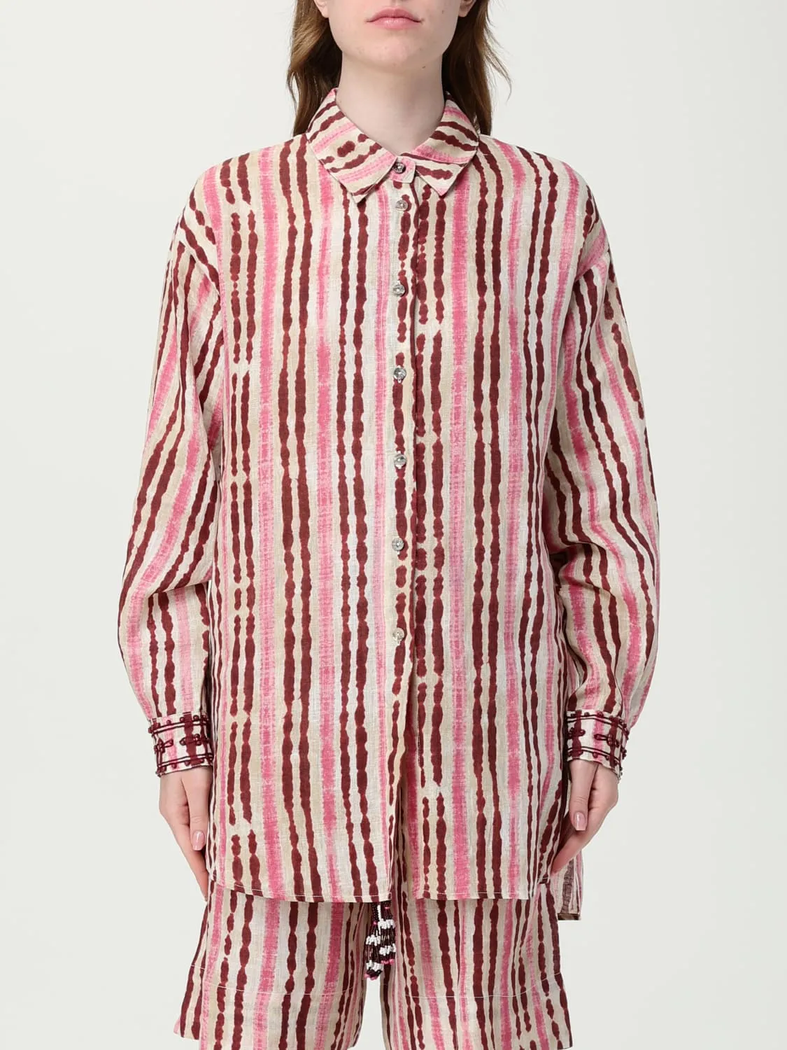 Camicia Maliparmi in lino a righe