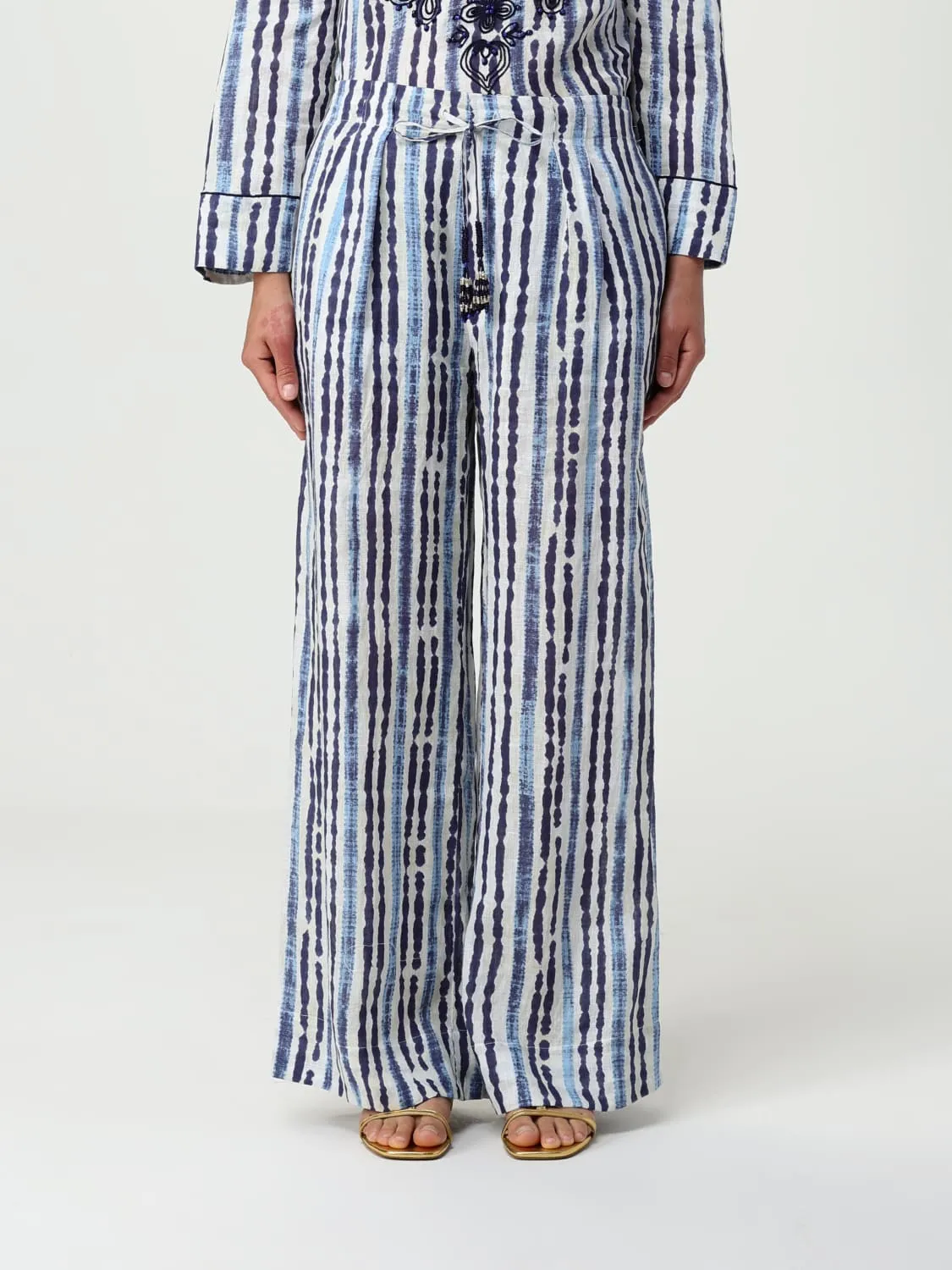 Pantalone Maliparmi in lino stampato