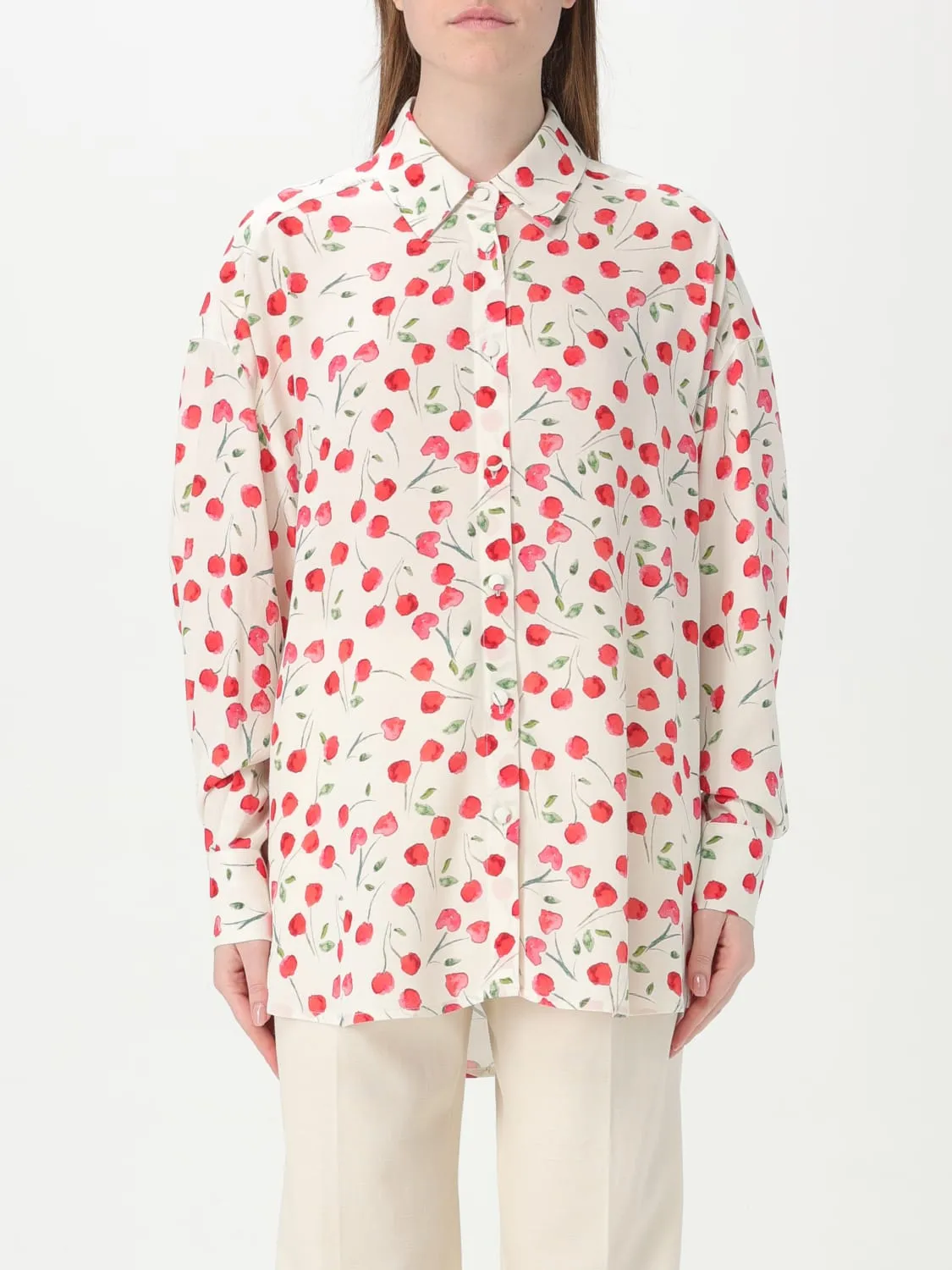 Camicia Mar De Margaritas in viscosa stampata