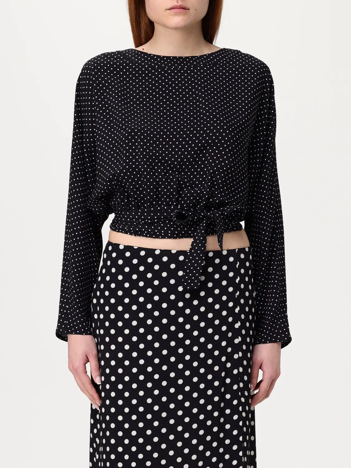 Blusa Mar De Margaritas in viscosa a pois
