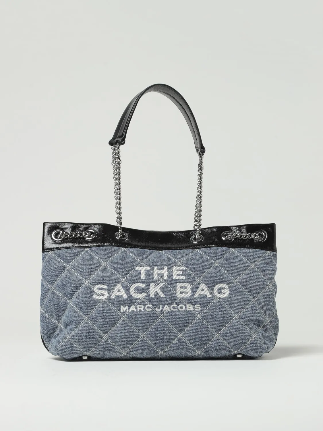 Borsa The Medium Chain Sack Bag Marc Jacobs in denim
