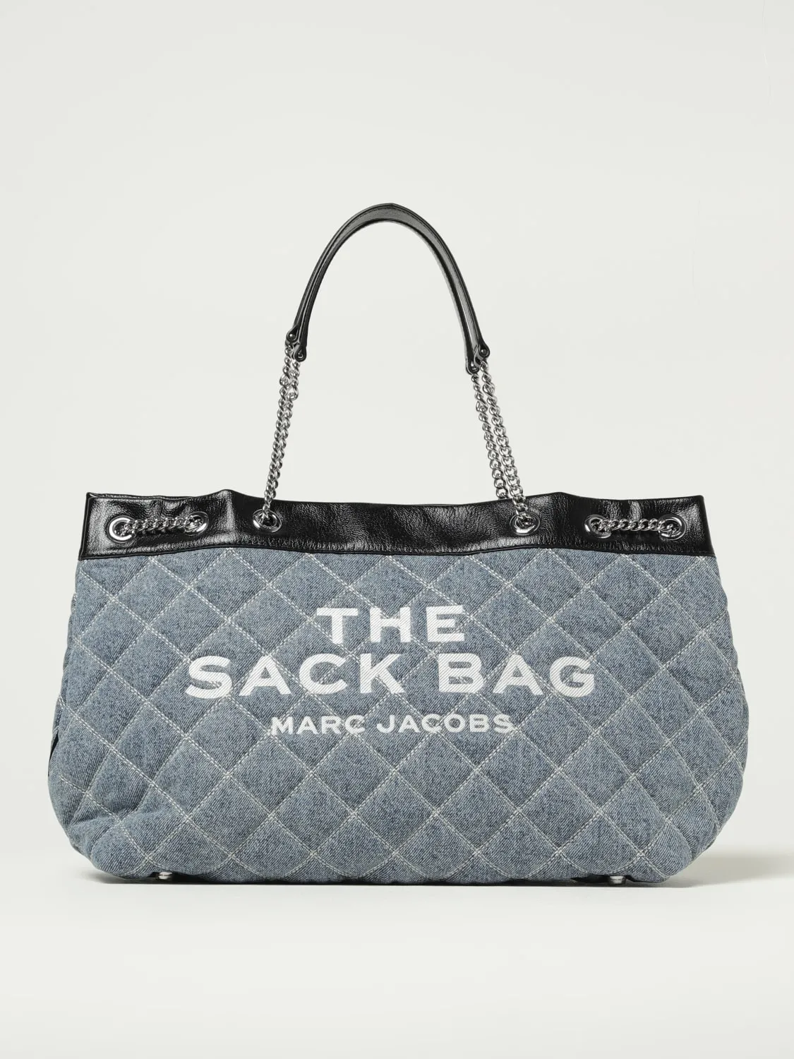 Borsa The Large Chain Sack Bag Marc Jacobs in denim