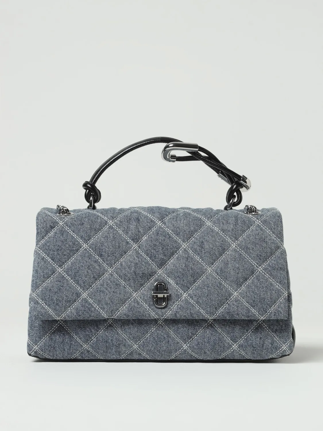 Borsa The Dual Marc Jacobs in denim trapuntato