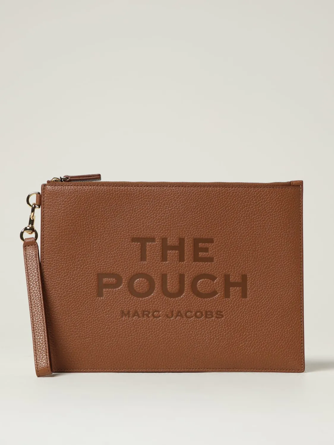 Pochette in pelle con logo impresso Marc Jacobs