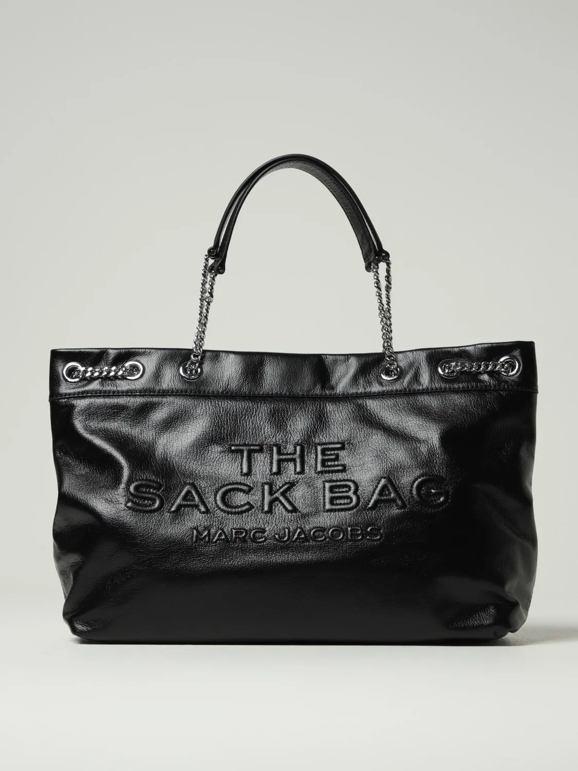 Borsa The Large Chain Sack Bag Marc Jacobs in pelle a grana