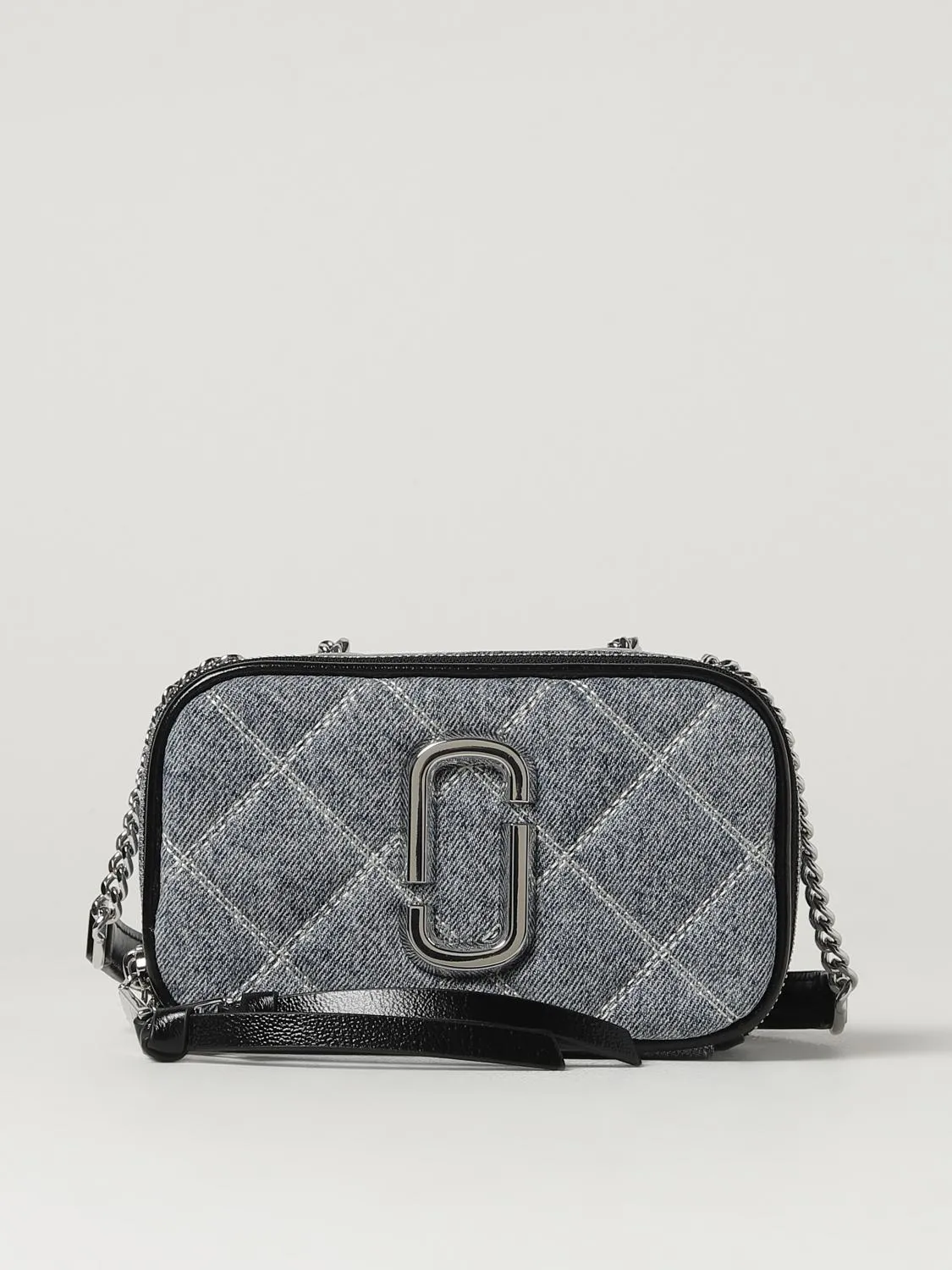 Borsa Snapshot Marc Jacobs in denim trapuntato e pelle