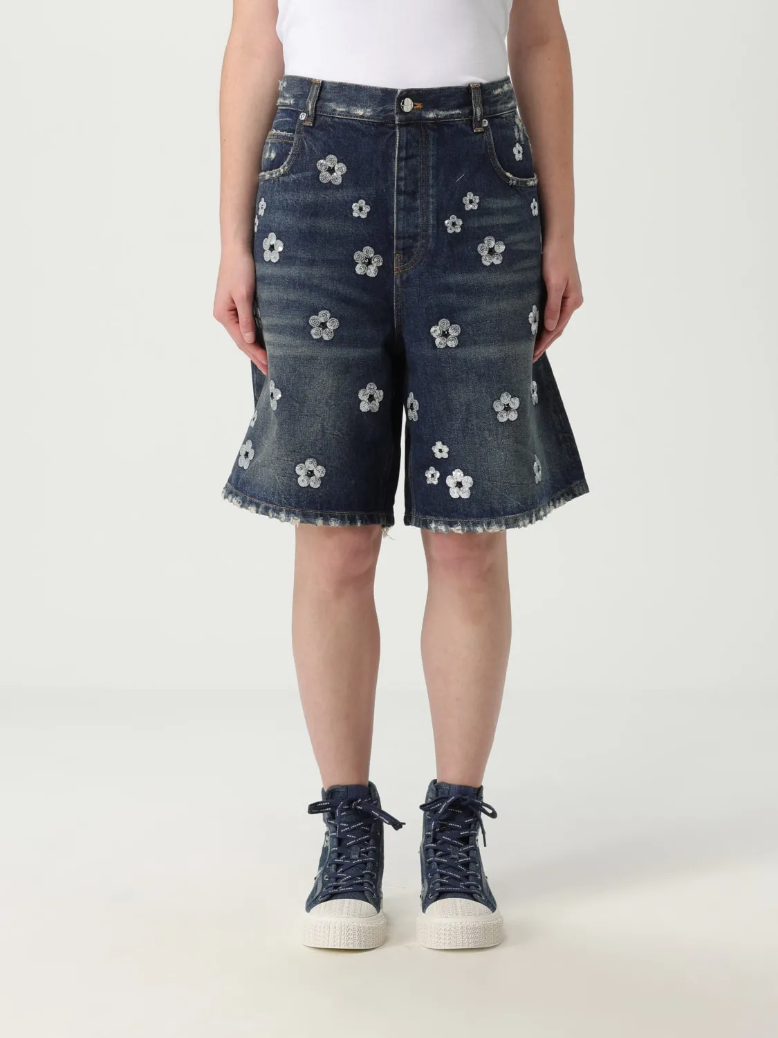 Pantaloncino Marc Jacobs in denim con ricamo